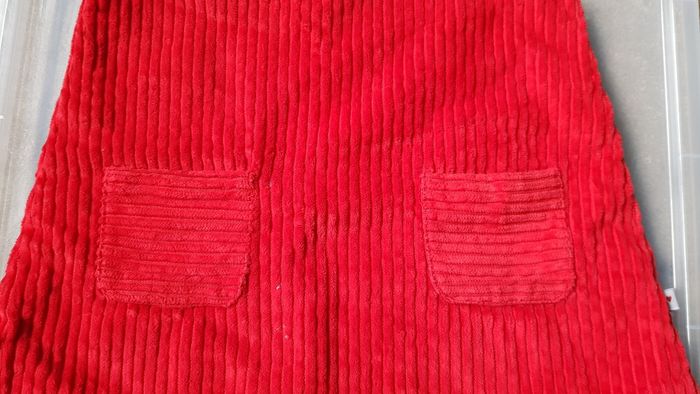 Robe côtelée rouge JACADI 12 mois - photo numéro 2