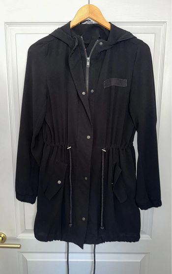 Veste légère mi longue fluide noir H&M