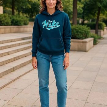 Sweat à capuche bleu marine Nike S
