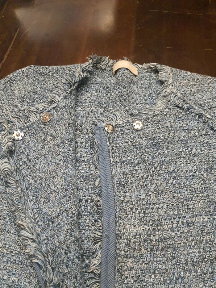 Gilet/veste Stefanel taille S bleu/blanc - photo numéro 10