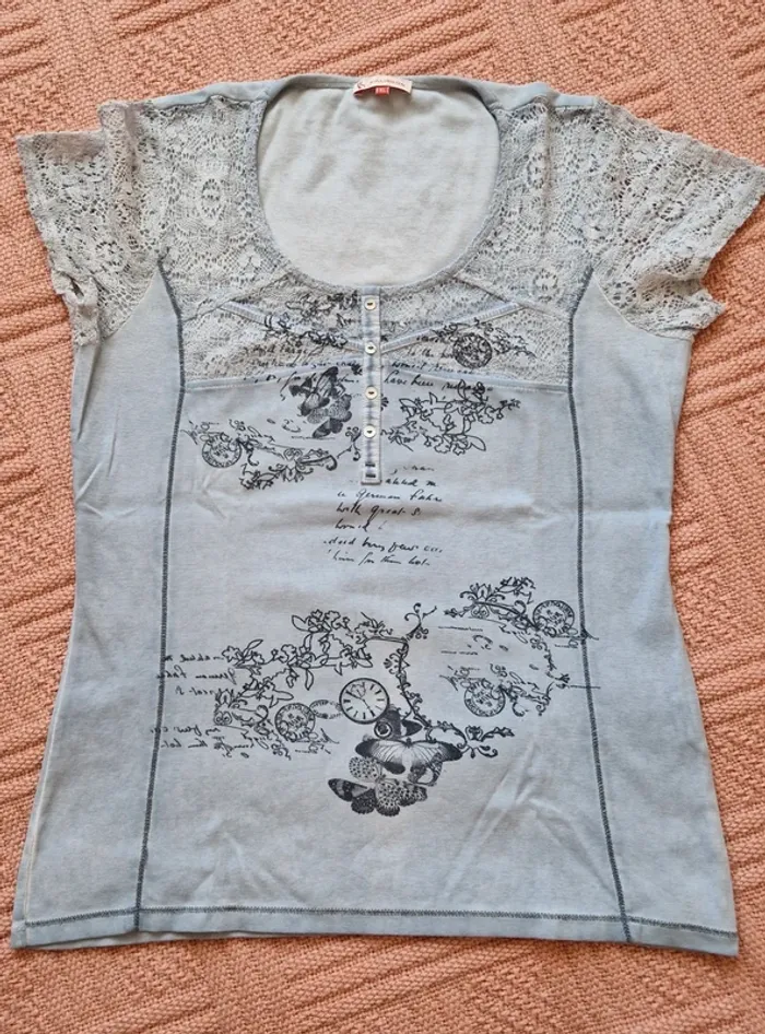 Tee-shirt Kalisson bleu ciel - photo numéro 4