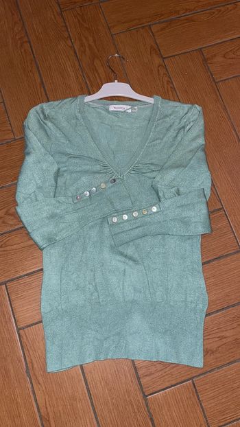Pull fin vert yessica xs