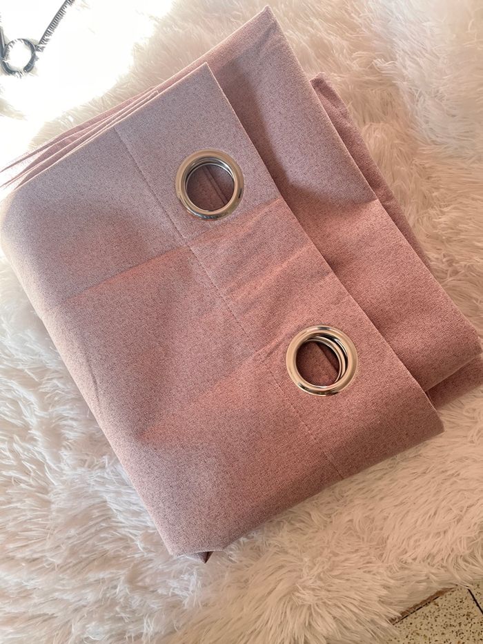 1 rideau occultant rose