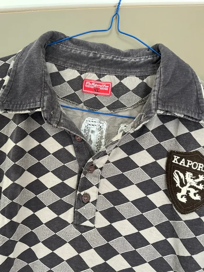 Polo homme à motifs gris manches longues taille XL Kaporal - photo numéro 2