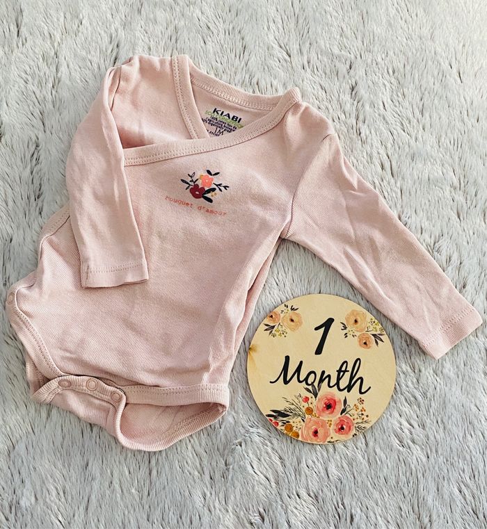 Body Croisé Bébé Manches Longues Kiabi 1 mois