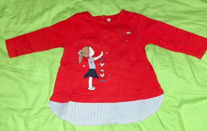 Tee-shirt manches longues fille 6 mois