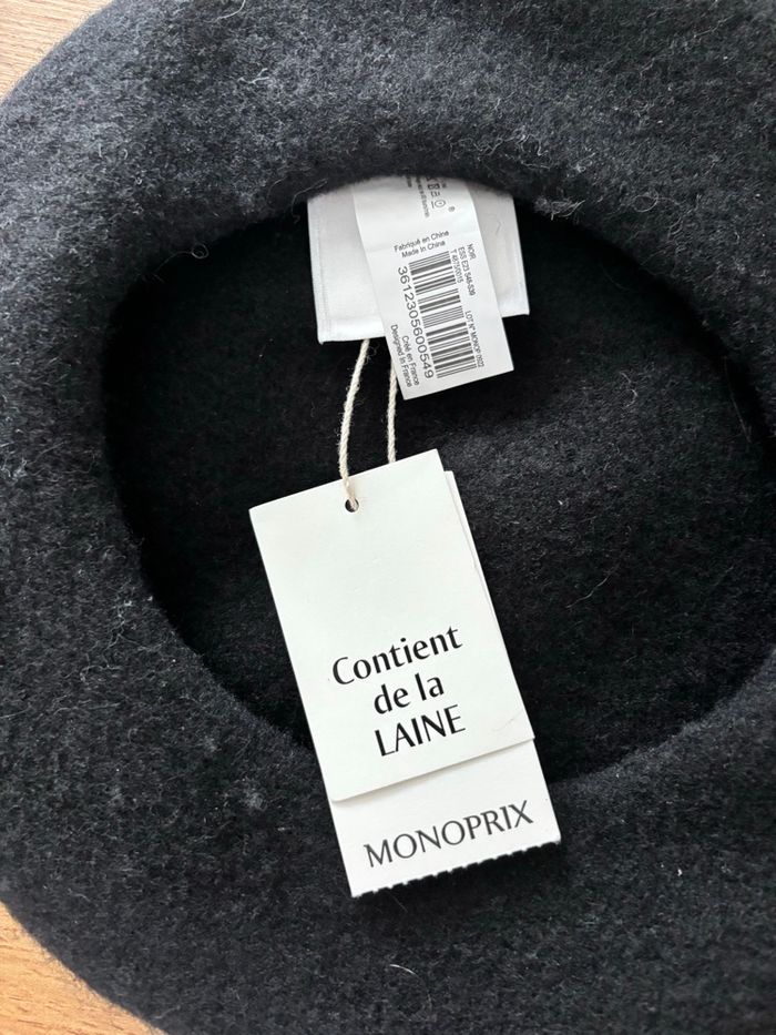 Béret noir en laine Monoprix - photo numéro 2