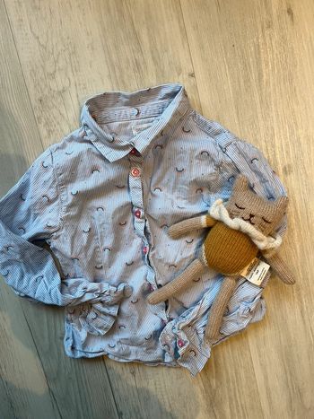 Chemise fille arc en ciel
