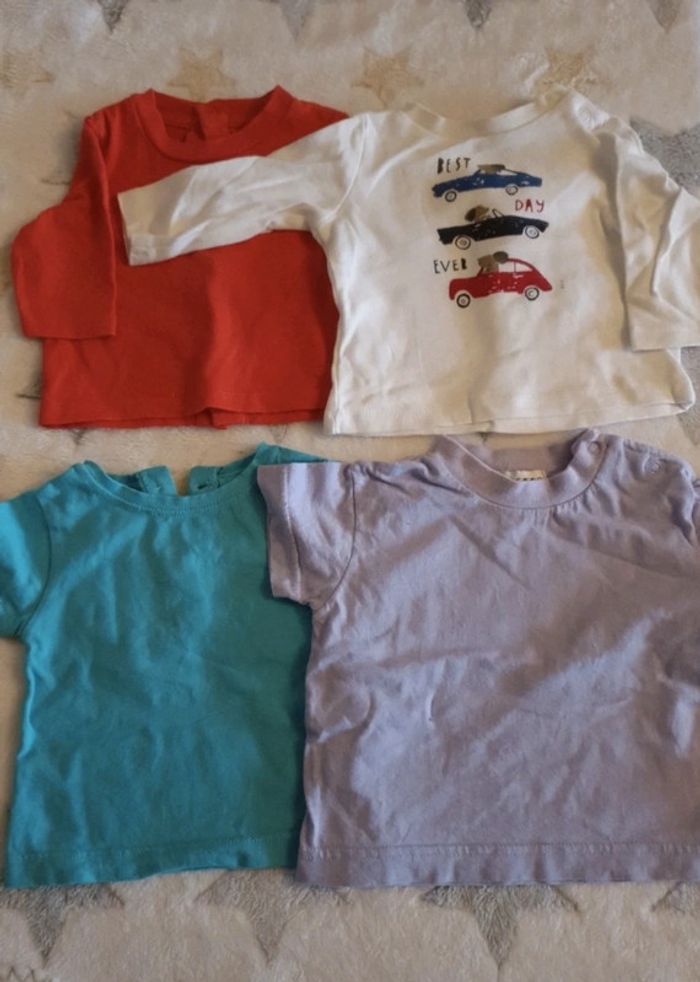 Lot tee shirt manche courte et longue bébé - photo numéro 2