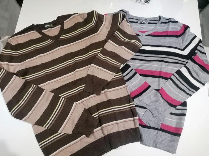 Lot 2 pulls mi saison homme Taille S 🧥 - photo numéro 3