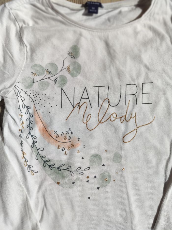 Tee-shirt blanc Nature Mélody - Kiabi - 4 Ans - photo numéro 2