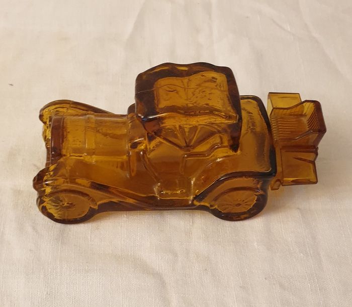 Flacon en verre fumé – Voiture – Vintage – Avon
