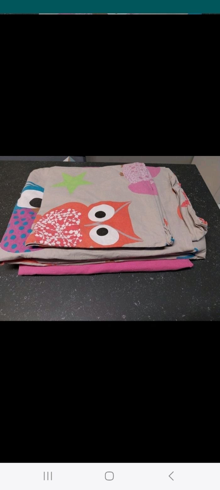 Parure housse de couette hiboux