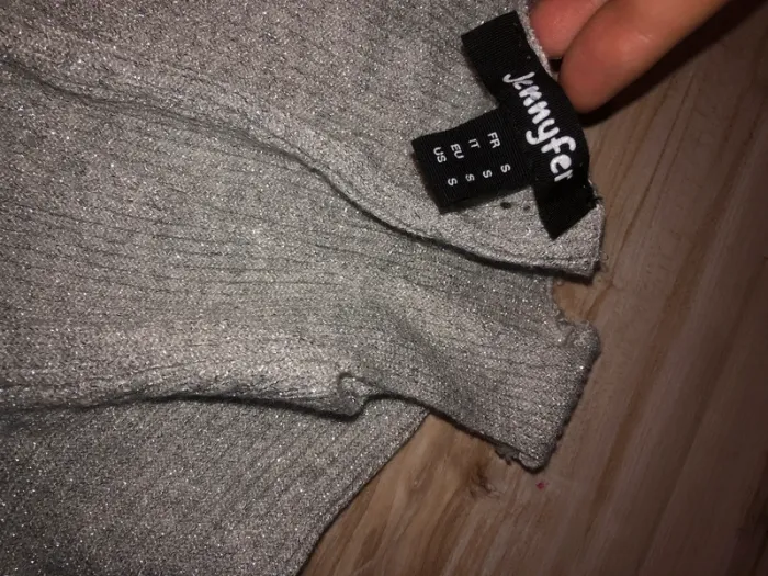 T-shirt Jennyfer à paillettes (gris), S / 36 / 8 - photo numéro 4