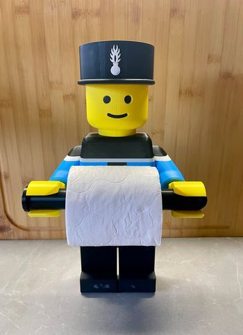 Porte-Papier Toilette Style Lego Gendarme – Déco Fun & Originale Salle de Bain