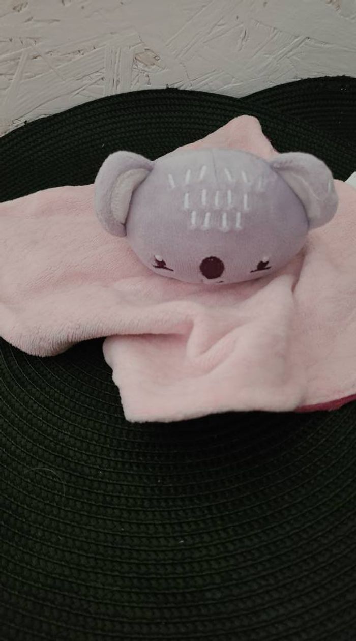 Doudou plat Koala SIPLEC rose et violet - photo numéro 3