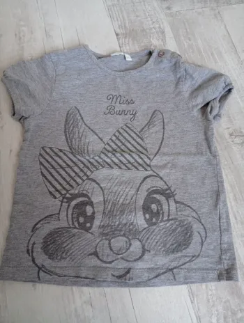 T-shirt manches courtes miss bunny Disney 3 ans