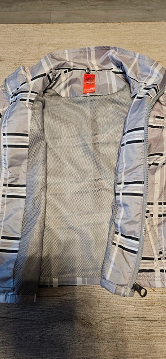 Veste coupe vent grise à carreaux, RR Republica, 8 ans, nickel - photo numéro 6