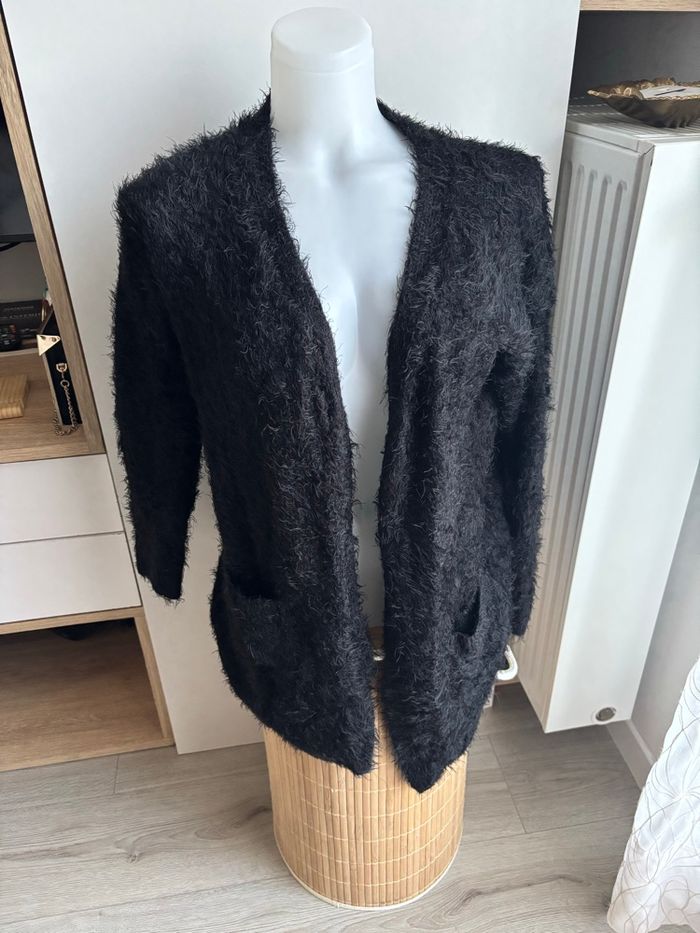 Gilet noir effet pilou tout doux esmera 38/40 - photo numéro 2