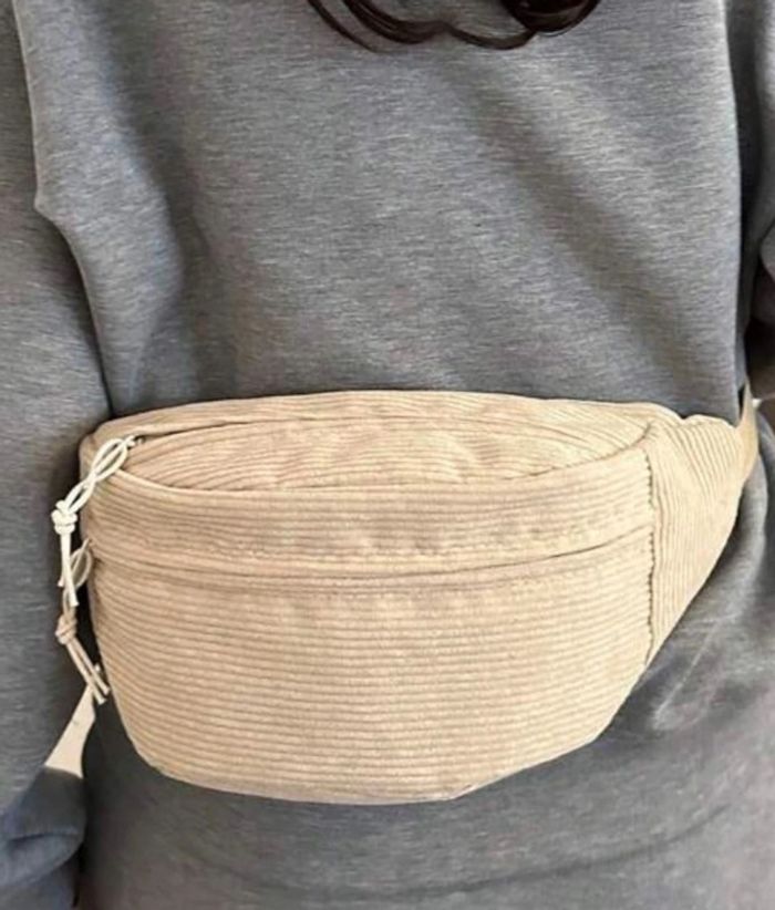 Sacoche Beige Aesthetic deux compartiments - photo numéro 5