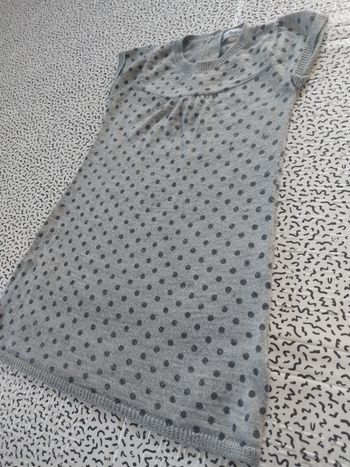 Robe pull bébé à pois Vertbaudet – 12/18 mois