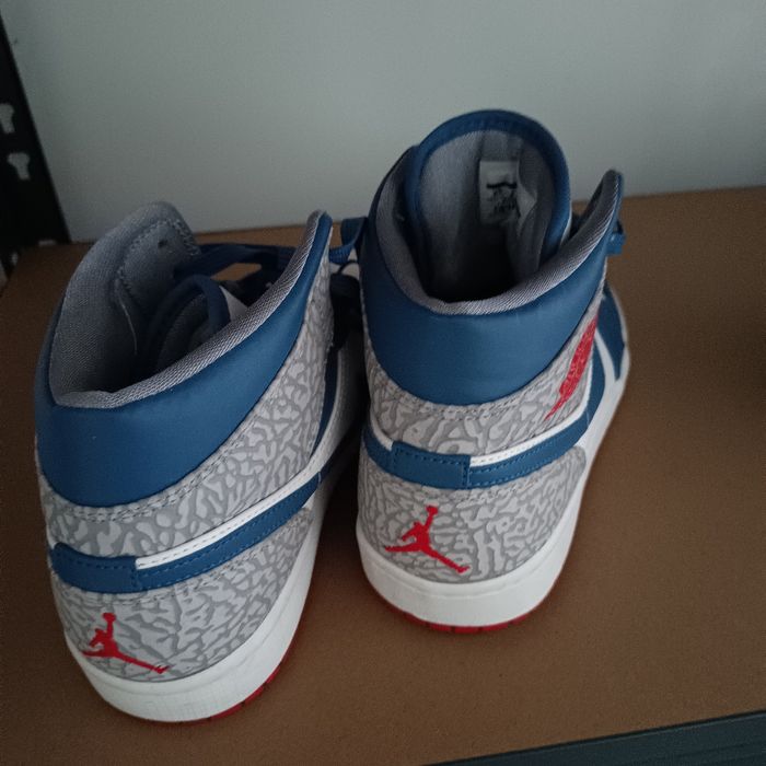 Jordan 1 mid collector de 2013, red/bleu cément éléphant - photo numéro 2