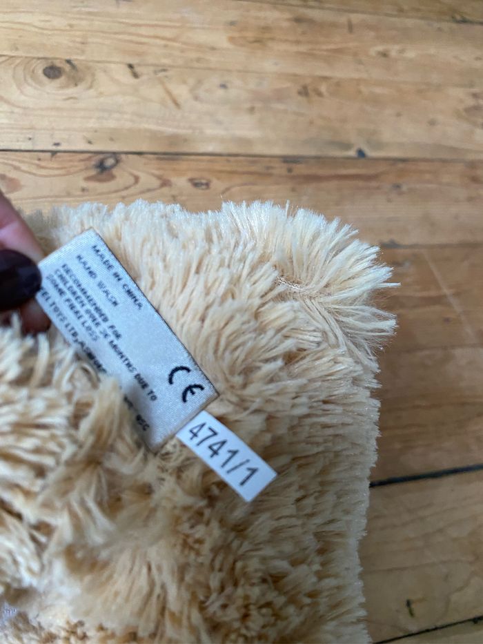 Ours beige écharpe rouge renne 25 cm Parfait état - photo numéro 7