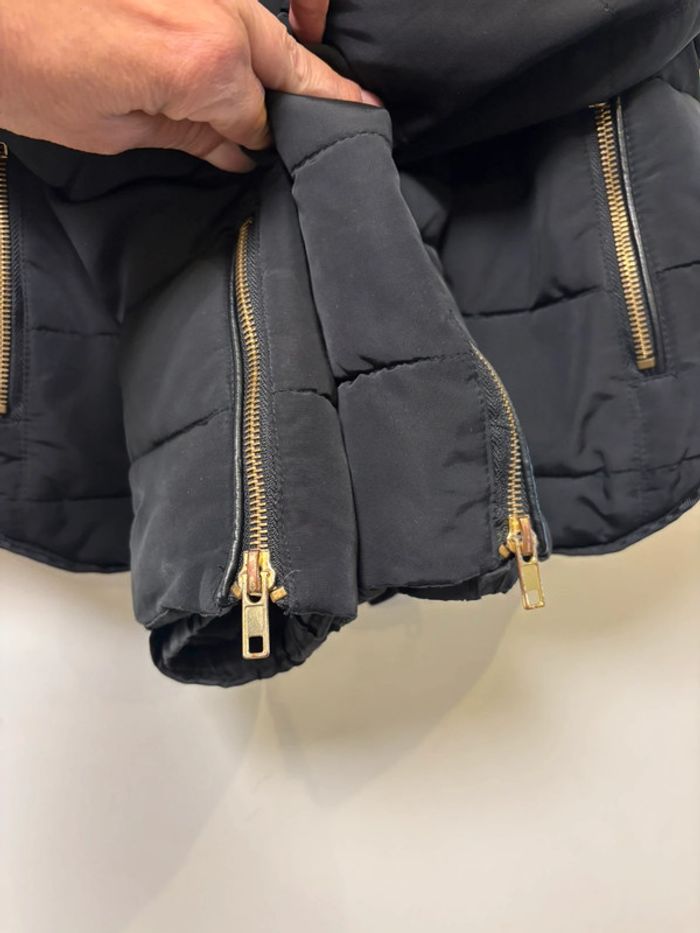 Superbe manteau doudoune neuf noir R Essentiel taille 38 - photo numéro 7