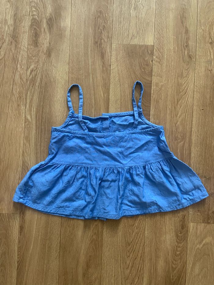 Débardeur bleu fille 5/6 ans - photo numéro 2