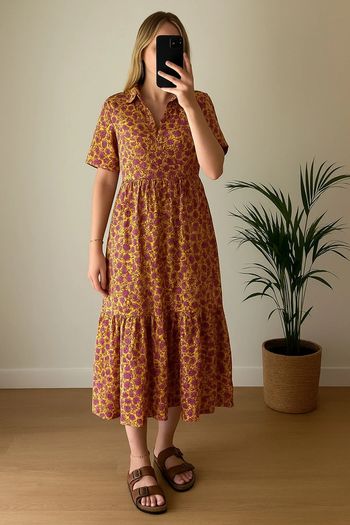 Robe mi-longue fleurie An’ge -Taille 2