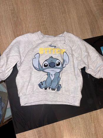 Sweat gris stitch 3 mois bébé garçon