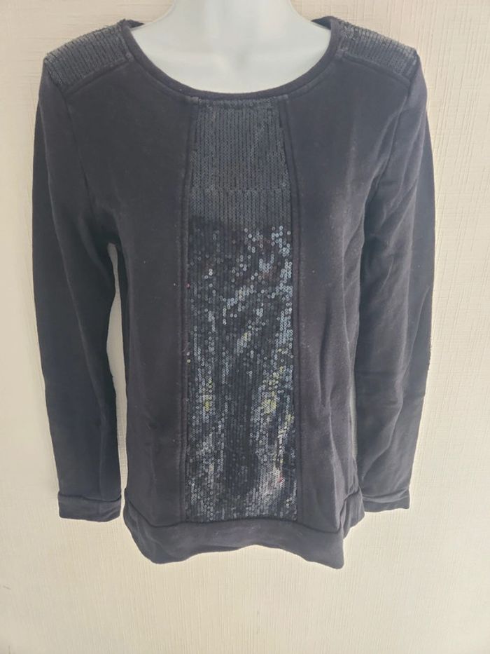 Sweat à sequins noir Caprice de fille 16 ans - photo numéro 4