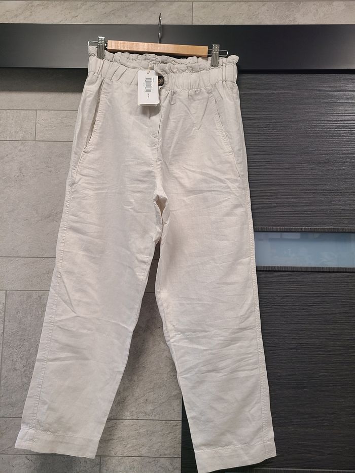 Pantalon lin Sud Express Taille L - photo numéro 4