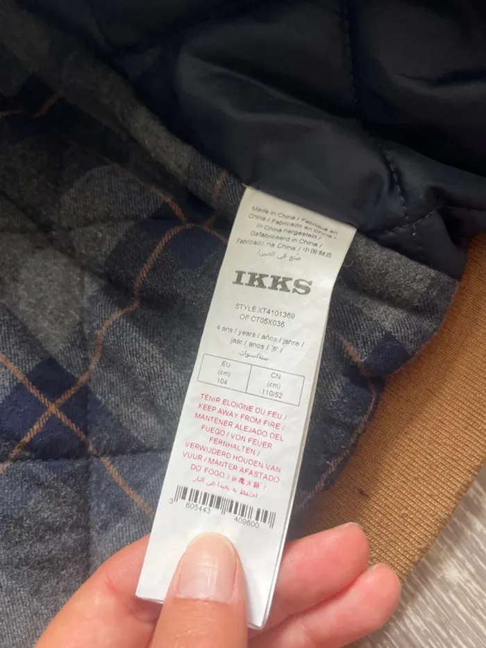 Blouson ikks 4 ans neuf - photo numéro 3
