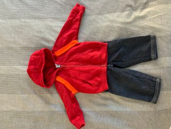 Jean et sweat zippé à capuche Petit Bateau 18 mois