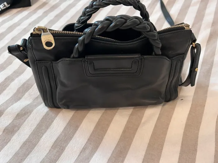 Sac noir Sonia Rykiel cuir noir - photo numéro 2