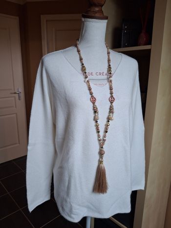 Pull écru tout doux neuf étiqueté