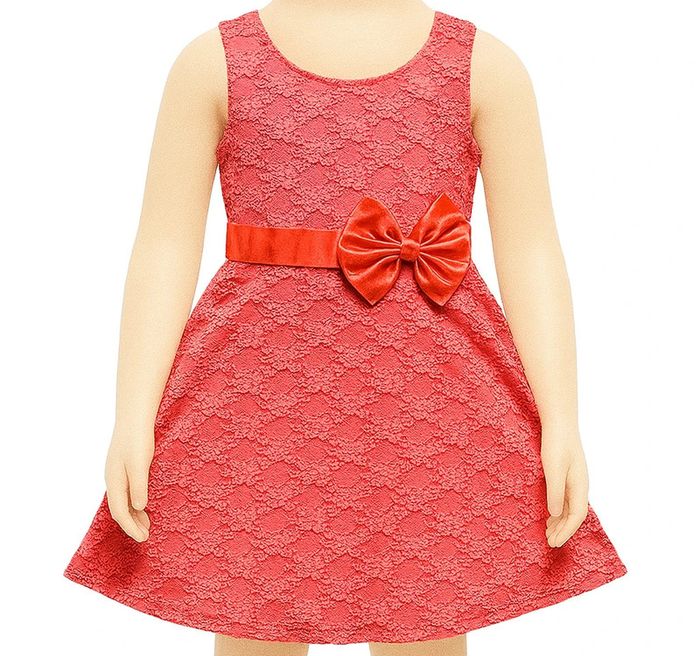 Robe en dentelle corail - photo numéro 3