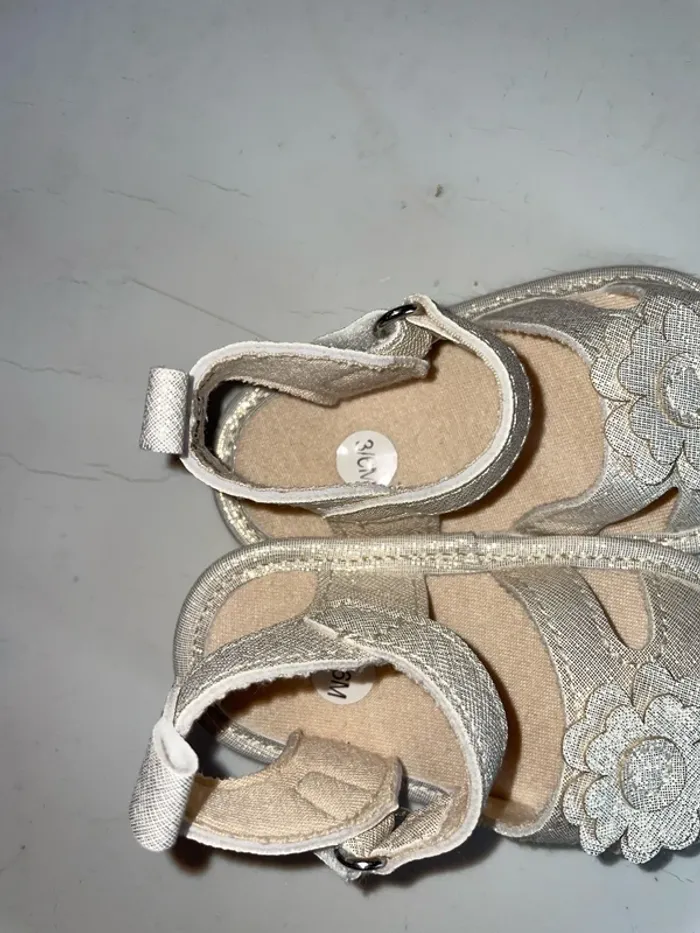 chaussure nu pied dorée - photo numéro 3