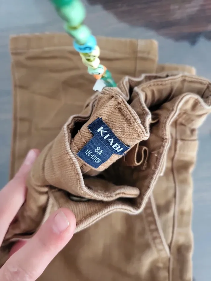 Pantalon beige jean 8 ans kiabi - photo numéro 7