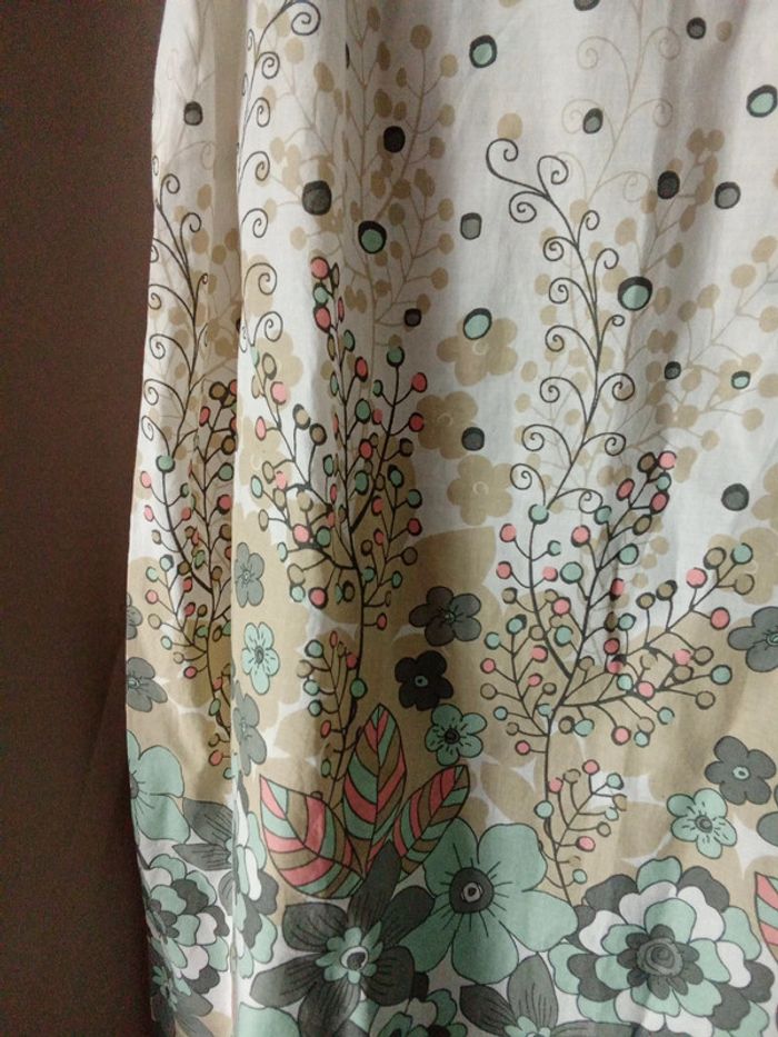 Robe blanche motif fleuri estivale Bonobo taille 42 - photo numéro 4