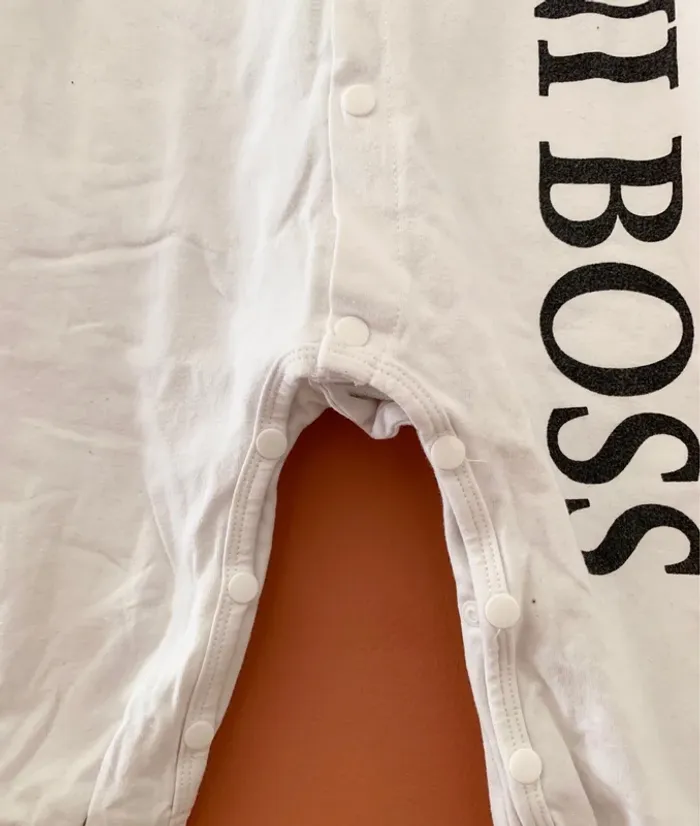 Combinaison blanche “Mini Boss” - 100 cm (environ 3 ans) - photo numéro 4