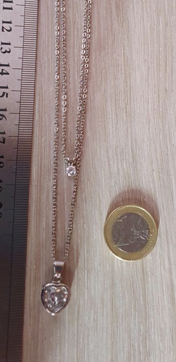 Ravissant collier double vintage cœur