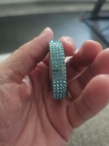 Ruban adhesif strass brillant bleu neuf