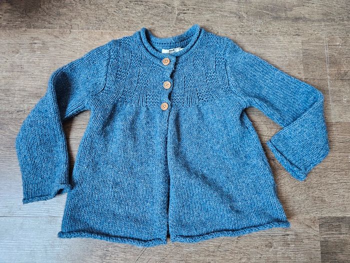 Gilet laine bleu cyrillus 6 ans