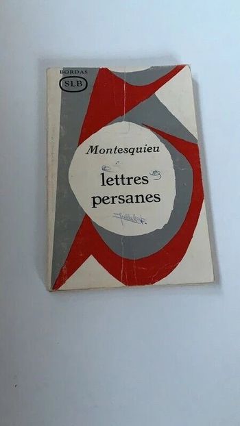Livre Montesquieu les lettres persanes Bordas SLB