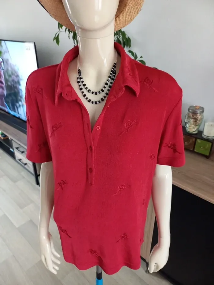 Tee-shirt bordeaux femme XL - photo numéro 7