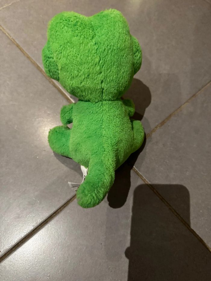 Peluche Dinosaure - Océan Buddies - Tyrex / Tyranosaure - Dimensions: 27 cm * 21 cm - Vert, blanc - photo numéro 3