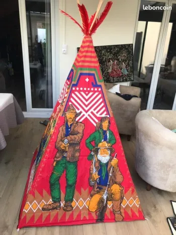 Tipi indien tente enfant mundia de 1979 rétro vintage excellent état