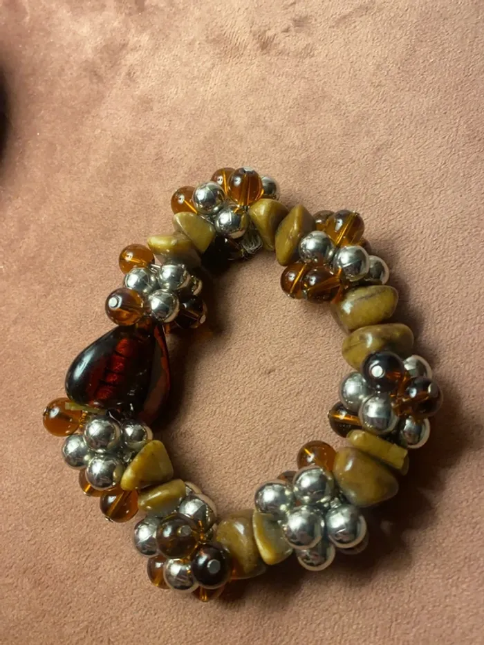 Bracelet vintage pierre et verre - photo numéro 8